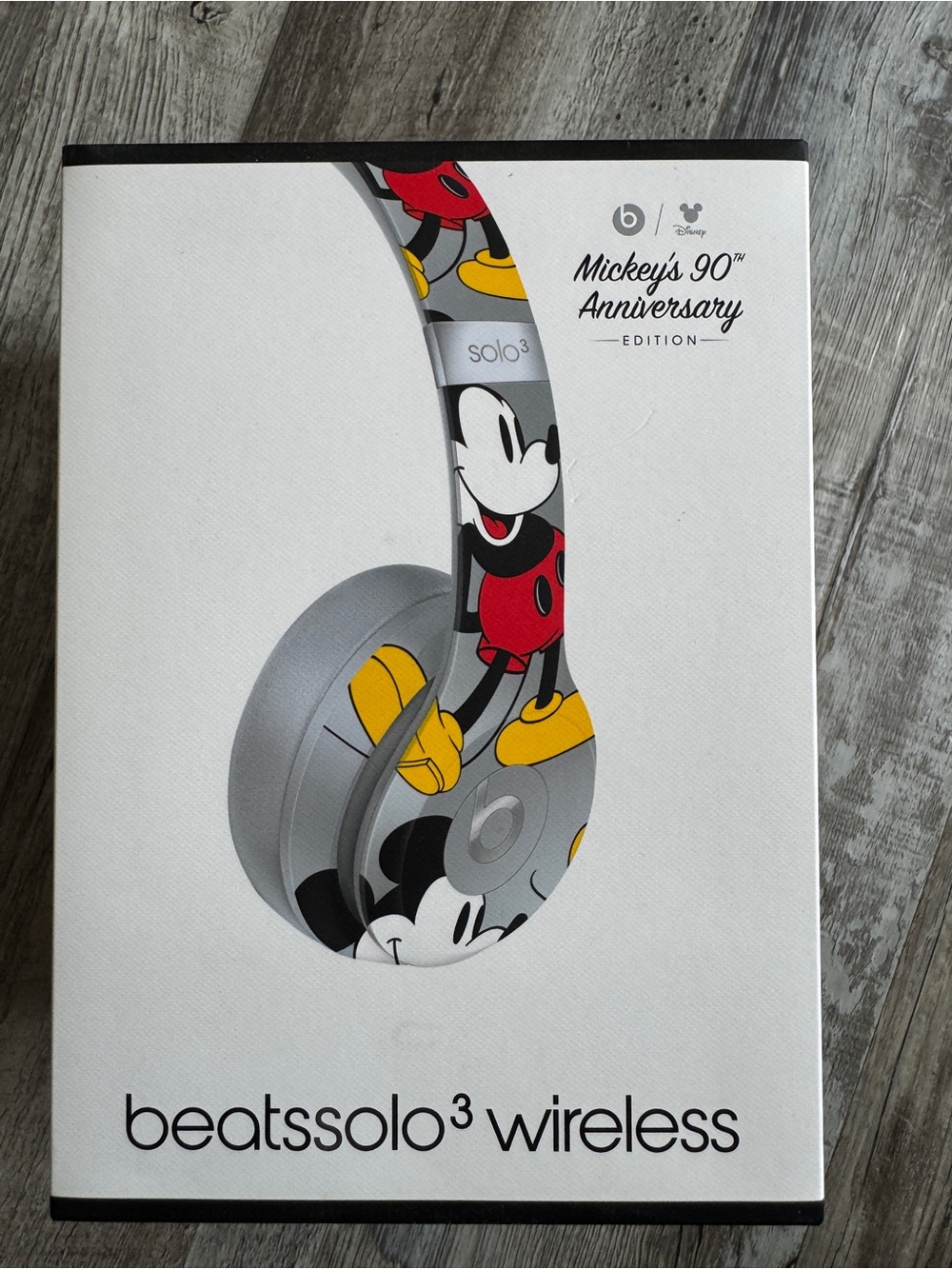 Beats Solo3 Wireless Headphones. Mickey’s 90th Anniversary Edition with Case.